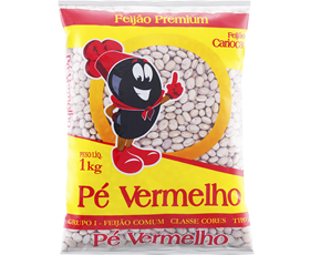 Feijão Carioca Tipo 1 Pé Vermelho Premium Pacote 1kg